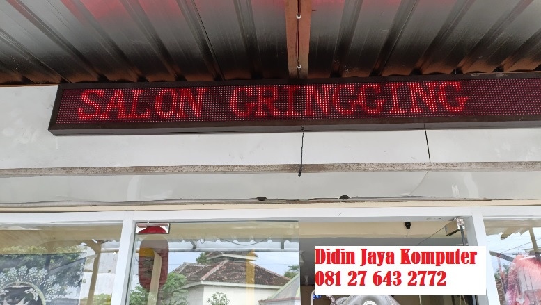 <p>Salon dapat diberikan running text untuk menambah ramai dan memperoleh keuntungan yaitu bertambahnya pelanggan. Running text yang kami jual kepada anda lebih murah dan memiliki kualitas tinggi. Kami memberikan ukuran 2 meter dengan warna merah yang lebih cemerlang</p>